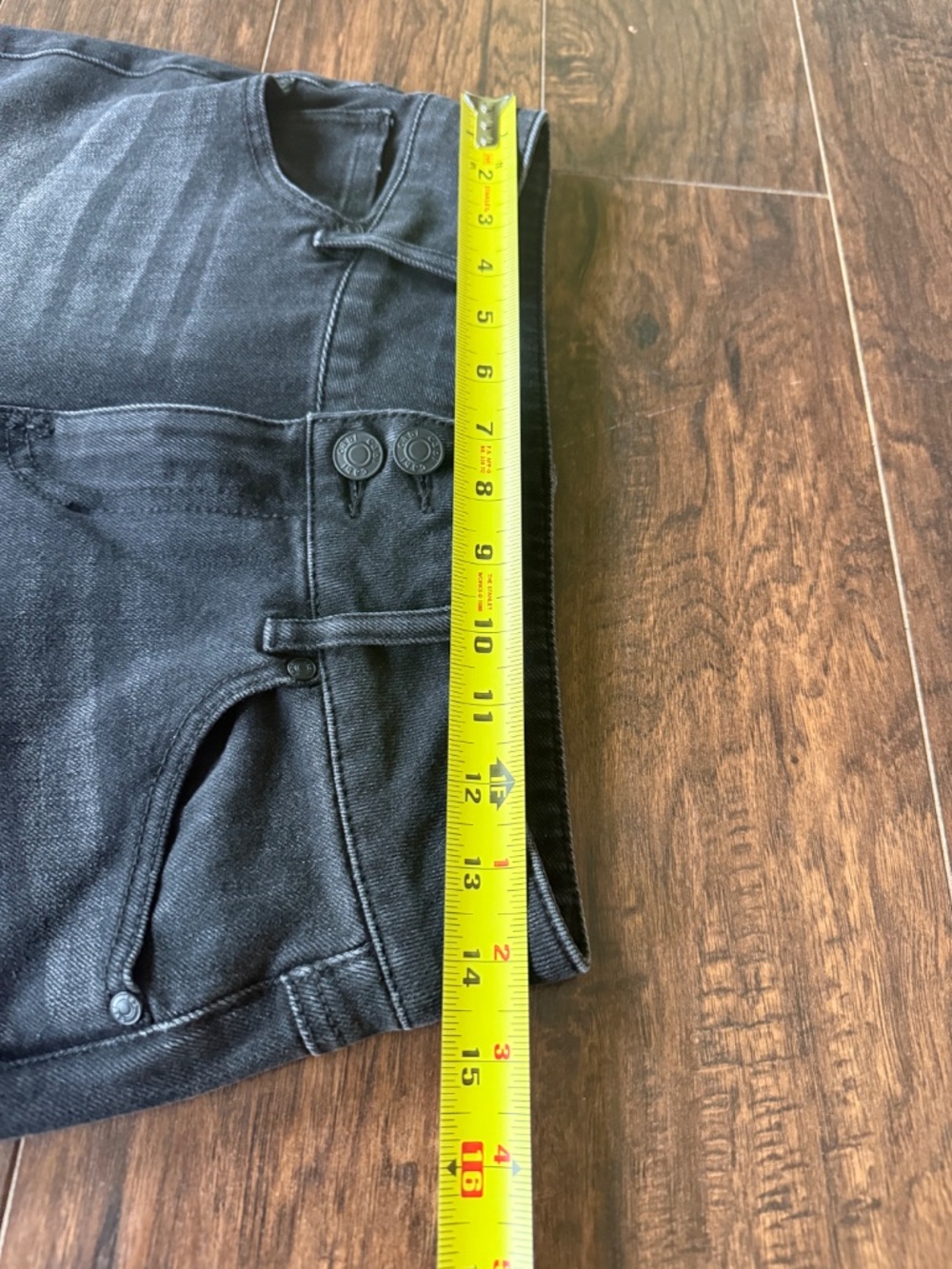 CAbi Black Hi-Low Crop Jeans Size 4 Stretch Denim EUC - Picture 5 of 10